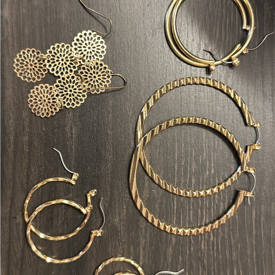 Chic Gold Hoop And Floral Earrings Collection